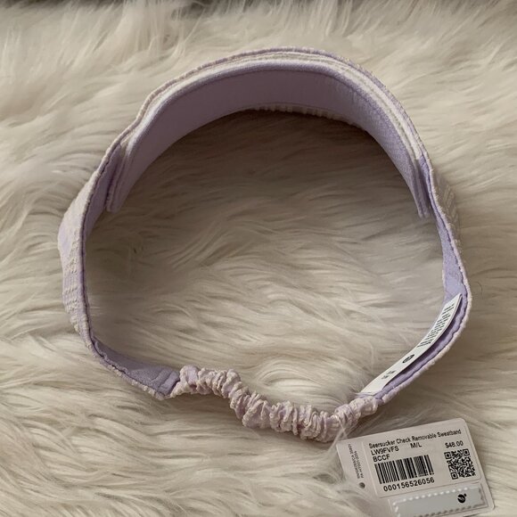 LULULEMON Seersucker Check Removable Sweatband Visor Sz M/L - Picture 2 of 4